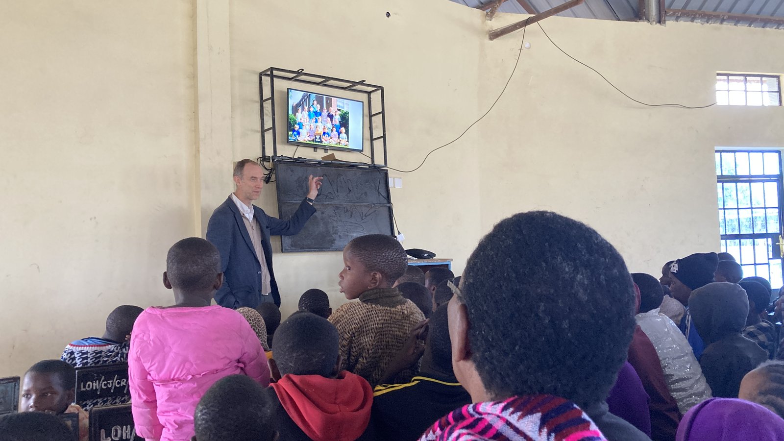 Chuck Eesley teaching at LOHADA orphanage in Tanzania, June 2023
